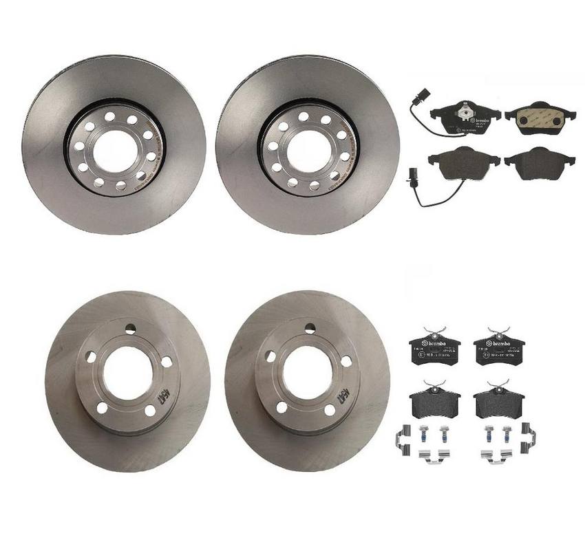 Brembo Brake Pads and Rotors Kit - Front and Rear (288mm/245mm) (Low-Met)